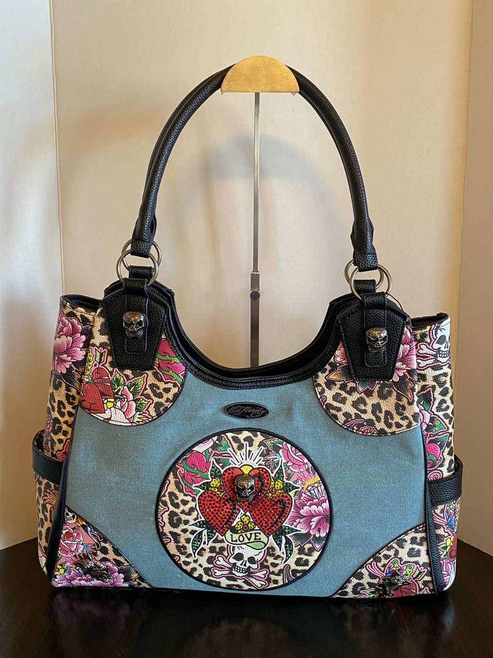 ED HARDY Large Shoulder Bag Purse